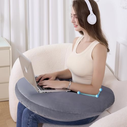 AHUAWA Reading Pillow for Gaming, Lap Desk Pillow Crochet Pillow Ergonomic Arm Support for Sitting in Bed or Couch, Pain Relief and Fatigue for Gaming, Reading, Crocheting, Playing & Working