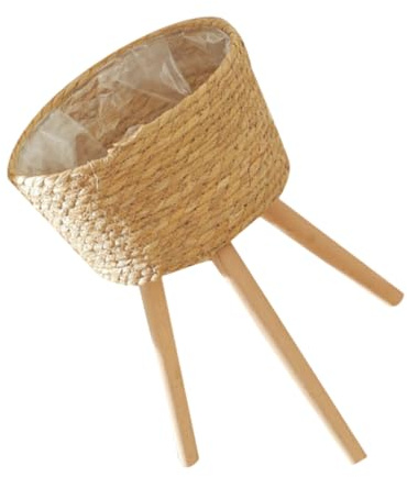 BAZEITFLOW Support en Bois Marron pour Pots de Fleurs Surface Lisse et Facile à Transporter, pour Jardin Intérieur et Couloirs, Étagère Simple et Élégante pour Plantes