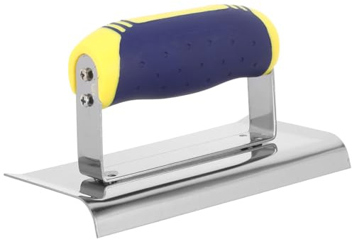 BIUDECO Cazzuola per Finitura Murale Angolare in Acciaio Inossidabile Impugnatura Ergonomica, Utensile Manuale per Bordatura in Calcestruzzo e Cartongesso, Strumento Professionale per