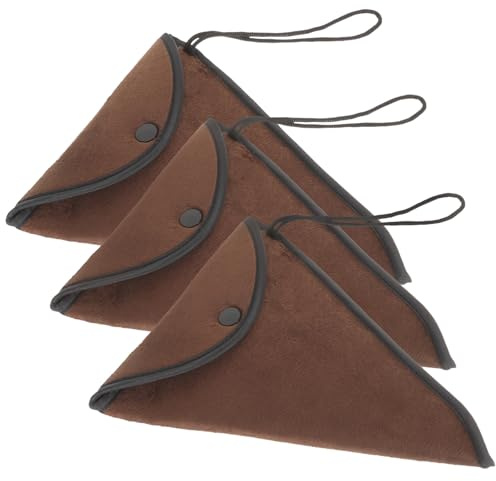 Homoyoyo Pochette de Rangement pour Ocarina 12 Trous en Coton Épais Marron, Lot de 3 Paquet Portables Résistants aux Chocs, Étui de Voyage Pratique pour Accessoires D'instruments, Paquet