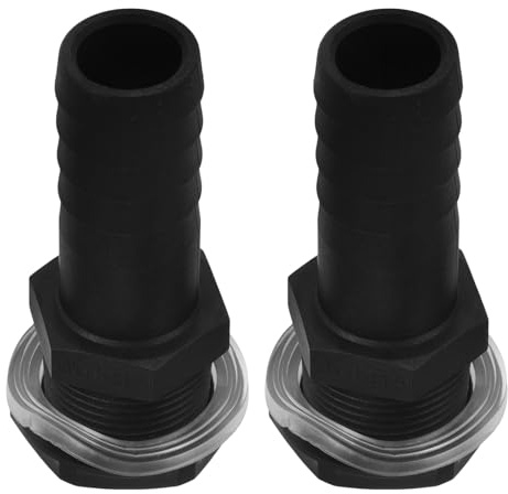 Luxshiny 2 Piezas Conector para Tanques de Agua Rosca Externa de 25mm, Accesorio de Plástico Portátil para Control de Flujo en Mangueras y Barriles de Lluvia
