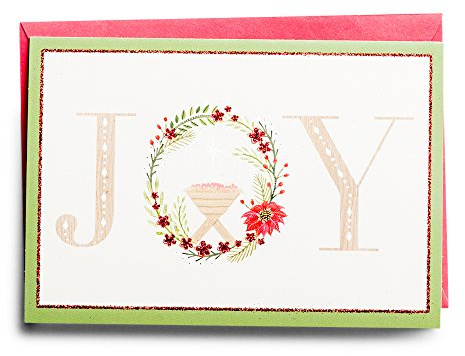 DaySpring - Joy - 18 Boxed Christmas Cards and Envelopes, KJV (60643)