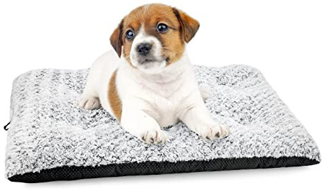 Dog Bed Kennel Pad Washable Anti-Slip Crate Mat for Small Dogs and Cats (24-inch)
