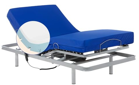 Geriafy - Letto Elettrico con Materasso Memory Foam Professional V3, Fodera impermeabile (90x190 cm)