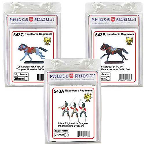 Prince August Hobby PA543 Lot de 3 moules à mouler Motif dragon anglais 6ème inniskilling