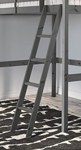 Strictly Beds and Bunks Pine Bunkbed Ladder - Replacement Bunk Bed Slanted Ladder Solid Pine, Natural, White, Black or Grey (Grey)