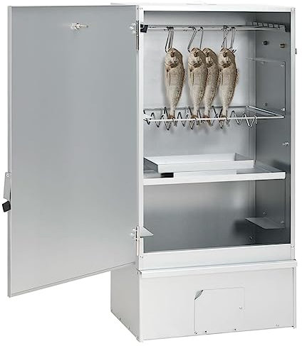 vidaXL Horno ahumador astillas Madera Acero galvanizado 44,5x29x83 cm, ahumador, Barbacoa de jardín, ahumador de jardín, Parrilla ahumador