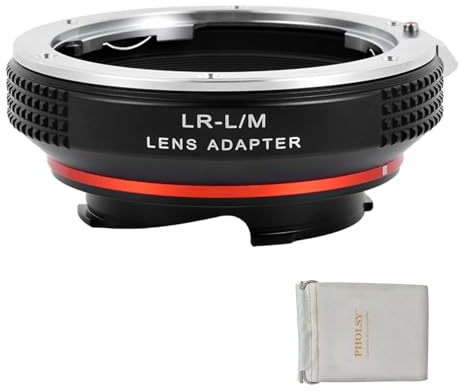 PHOLSY Objektivadapter mit 6-Bit Coding Kompatibel mit Leica R Objektivs und Leica M Mount Kameragehäuse Leica R auf Leica M