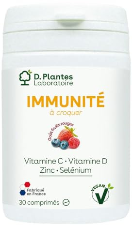 D. Plantes Immunité A Croquer Goût Fruits Rouges 30 Comprimés