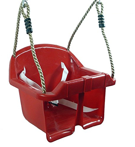 Wickey Altalena per bambini in plastica per esterni, sicura e confortevole, con cinture di sicurezza, altalena per bambini per torre di gioco, arrampicata giocattolo all'aperto