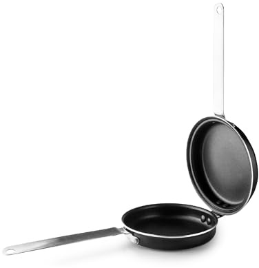 IBILI - Sarten para tortilla mini I-CHEF, 14 cms, Aluminio, Mango de Acero Inoxidable, Antiadherente, Apto para induccion