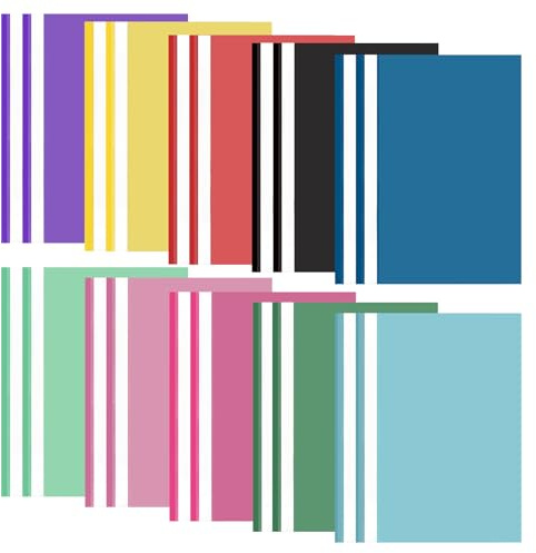 20 PCS A4 Project Folder, Plastic Display Folder, Presentation Folders with Clear Cover, Folders for Paperwork A4, Document Organiser, for Office School Report Document File (10 Colours)
