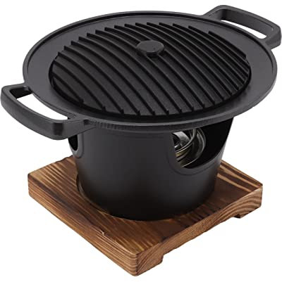 Hibachi - Barbacoa sin humo de madera de aluminio de aleación de aluminio fácil de montar barbacoa de carbón portátil para camping