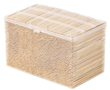 baoauh Toothpicks 7800pcs Disposable Toothpicks Double Head Bamboo Fine Toothpicks Home Restaurant Commercial Box Bamboo Tooth Picker for Teeth Cleaning, Fruit