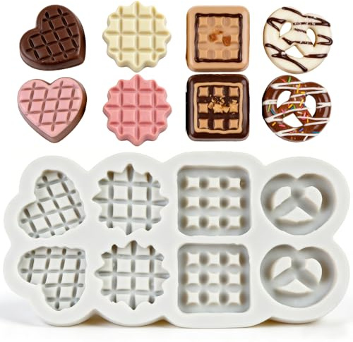 Molde de silicona para chocolate, cortador de galletas con forma de corazón, adecuado para hacer galletas, mousses, gelatinas, jabones y postres, una herramienta ideal para hornear