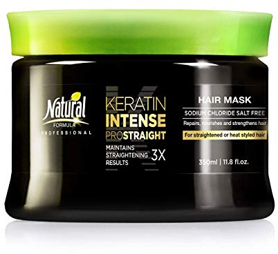 Natural Formula Keratin Hair Mask - Intense Repair, Hair Mask for Frizzy Hair - 350ml