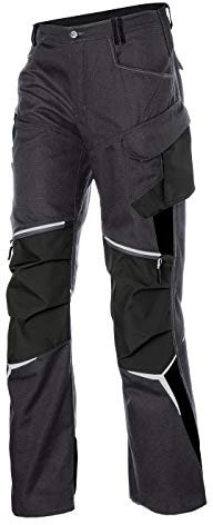 KÜBLER Workwear KÜBLER BODYFORCE Arbeitshose anthrazit, Größe 58, Herren-Arbeitshose aus Mischgewebe, Arbeitshose mit Knieschutztaschen nach EN 14404, leichte Arbeitshose