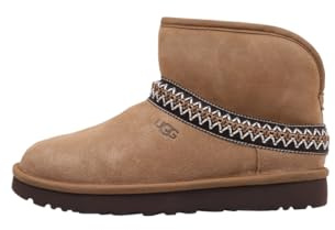 UGG Damen Classic Mini Crescent Mode-Stiefel, Chestnut, 37 EU
