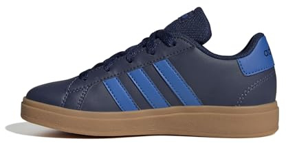 adidas Unisex Kinder Grand Court Lifestyle Tennis Schnürschuhe Tennisschuhe, Dunkelblau, helles Royal Gum10, 6 UK Child