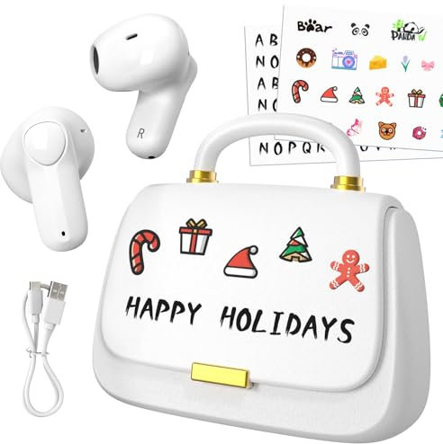 ANCwear Auriculares Bluetooth 5.3, In-Ear con Controladores de 13 mm, Sonido Premium, 27h de autonomía, Auriculares True Wireless con Estuche Mini Bolso único, Mujeres y Adolescentes a la Moda