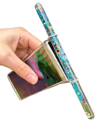 KIEYIQE Mini AuraScope – Un caleidoscopio de vitral de fantasía y luz, Obra de Arte Hecha a Mano con prismas Triangulares, caleidoscopio de Aurora para Adultos, Regalos artesanales (F)