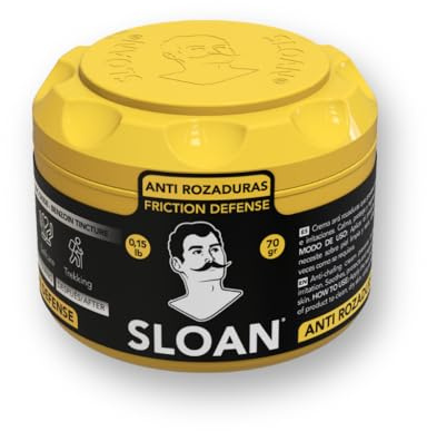 SLOAN Crema Anti Rozaduras 70 g – Barrera Protectora – Acción Regeneradora y Calmante – Previene Fricción e Irritación – Con Óxido de Zinc, Caléndula y Manzanilla – Ideal para Deporte y Piel Sensible