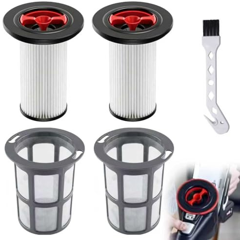2 Stück Ersatzfilter kompatibel mit Bosch Unlimited Gen2 Serie 8 Staubsauger Set, 2 Stück Filterabdeckung und 1 Reinigungsbürste, HEPA Filter für Bosch 12036642, 12023349 / Staubsaugerzubehör