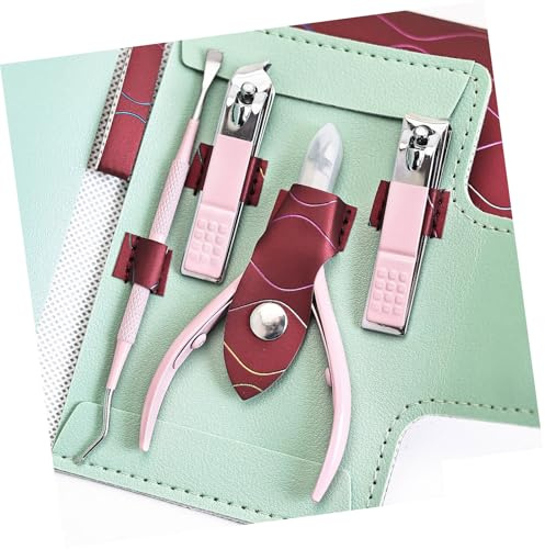 Cortador de cutículas con empujador, cortador de uñas profesional para pedicura, herramienta de manicura, juego de pinzas para el cuidado