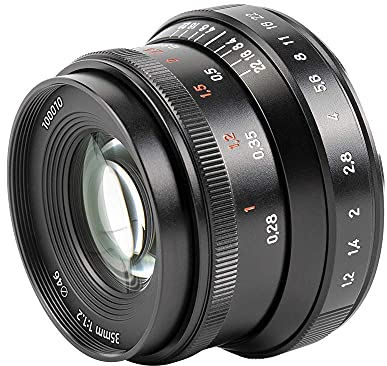 7artisans 35mm f1.2 Mark II APS-C Clicked Larger Aperture prime Lens Fit for Canon Compact Mirrorless Cameras For Eos-M1 Eos-M2 Eos-M3 M5 M6 M10 M100 M50...