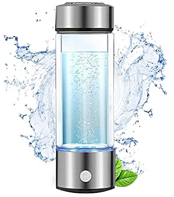 Wasserstoff Generator 450 ML Wasserstoff Wasser Lonisator, Multi-funktional Wasserstoff Wasserflasche mit Neues PEM SPE Technik USB Wiederaufladbare,Konzentration 1000-1600 PPB Lonisator Flasche