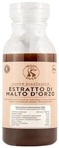 Veggy Duck - Estratto di Malto d'Orzo (350g) - Ad Elevato Potere Diastasico | Malto in Pasta | Ideale per Panificazione | Dolcificante Naturale