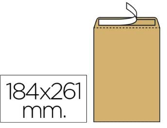 OlivErik - Sobre bolsa kraft tira de silicona. (184x261mm - 100 uds.)
