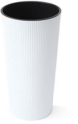 HappyFlower | Hoher Blumentopf | Streifen-Optik | Topf inkl. Einsatz |