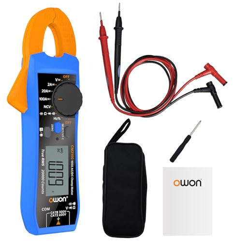 OWON CM2100 Pinza Amperimétrica Digital Autorango 20000 Recuentos Probador de Capacitancia de Resistencia CA/CC Multímetro TrueRMS Múltiples Funciones de Medición NVC VFC