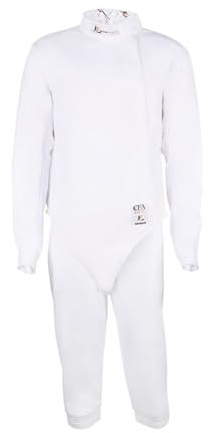 AIHUSASD Fencing Equipment,Fencing Uniform Suit,Classic Fencing for Men Uniform,450N Fencing Training Protective Clothing Equipment (Pants/Jacket/Vest Set)(36)