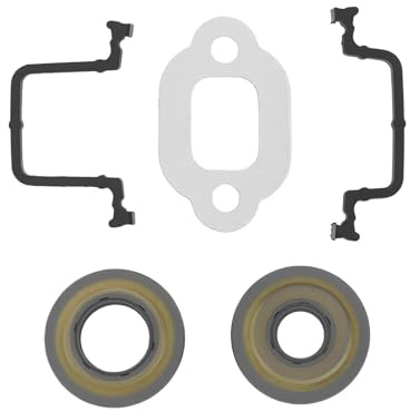 LT Easiyl 1 set di guarnizioni per motosega compatibile con Husqvarna 435 440 lato frizione 16,6 x 32 x 3,7 mm lato ruota magnetica 12 x 32 x 3,7 mm con guarnizione di tenuta Guarnizione cilindro
