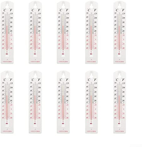Lot de 10 thermomètres muraux à double fonction pour intérieur et extérieur, précision fiable, design léger