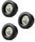3 Pcs Hygrometer Thermometer LCD Digital Round Hygrometer Humidity Meter Monitor Gauge for Indoor Greenhouse Reptile Vivarium Dehumidifiers Humidifiers Basement Babyroom Home Office (Black Round)