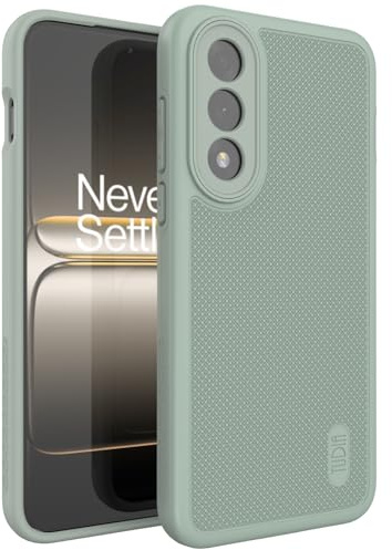 TUDIA MergeGrip [Militärklass] fodral för OnePlus Nord 5 5G – [testad] dubbelt lager stötsäkert, smal, slitstarkt skyddande telefonskydd (grön lilja)