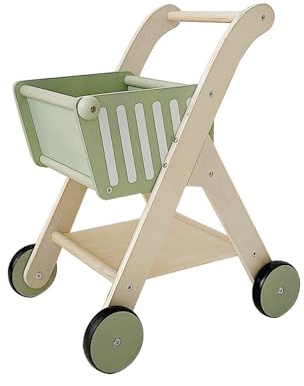 AMSLSIU Carrito de Compras de para Madera para niños, Atractivo Carrito Compras, Juguete para casa Juegos, para niños, Duradero, Resistente, Creativo, imaginativo, Juguete para Jugar,