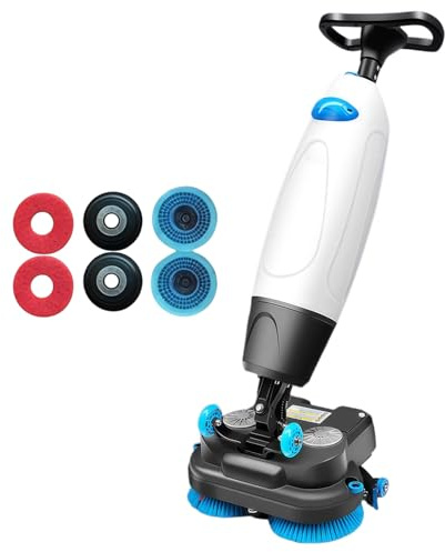 JIYINGHUI Walk Behind Floor Scrubber Dryer, 4-in-1 Cleaning System,360° Rotating Head,13,000 sqft/H,240RPM Brush Speed,for Tile and Hard Surfaces White