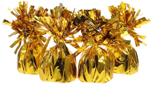 ROMISBABA 4 St Ballongvikter i Guld Ballongvikthängen för Helium Folieballonger Festdekoration för Bröllop och Födelsedag Ballongtillbehör för Utomhusbruk Håller Ballonger på Plats och