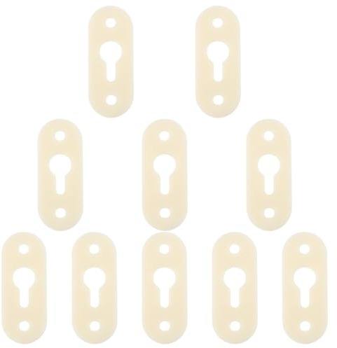 Balacoo 10pcs Thickened Abs Plastic Keyhole Shelf Support Brackets for Mirrors and Frames Corner Connectors for Home and Office Furniture Hanging Hardware
