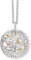 Engelsrufer - Damen Silber Kette Tricolor mit Lebensbaum Anhänger, filigrane Halskette aus 925 Sterlingsilber mit echtsilber Kettenanhänger, Baum des Lebens Silberanhänger