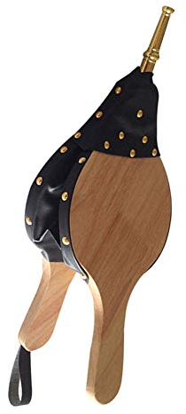 NANANA Wood Bellows, Vintage Wooden Fireplace Bellows, Wood Burning Stoves, or Outdoor Bonfires and Coal Barbecues, 38x17cm
