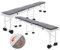 DuneDesign FILZ: 2er Set Gepolsterte Bierbankauflagen 180 cm - 2-Farbige Sitzpolster für Bierbänke 12 Bodenschoner - Polster Bierbank Auflagen Bierzeltgarnitur 180 Auflage Bierbank Polster Bankauflage