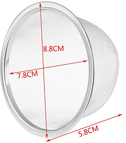 Zfwlkj Passoire à thé Diamètre réutilisable en Acier Inoxydable TeaRésser The Infuser Théière Théière Théière Feuille d'épice Filtrer à Boissons Cuisine Accessoires 6 Taille (Color : 8.8cm)
