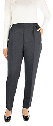 Alica Winter Schlupfhose meliert, komfortabler Gummibund, gerader Schnitt, Hosentaschen