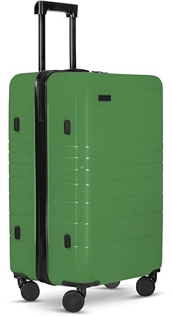 ETERNITIVE - Koffer Groß I Reisekoffer aus ABS I Größe: 75,5 x 48 x 32 cm I Rollkoffer 96L I Reisetrolley Leicht mit Doppelrollen 360° I Hartschalenkoffer mit TSA-Schloss I Farbe: Grün