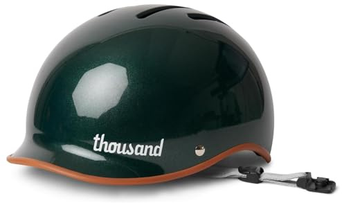 Thousand Heritage Collection Adult Bike Helmet - Original Low Profile Retro Commuter Cycling Helmet with PopLock for Securing to Bike - Heritage 2.0 British Racing Green - L